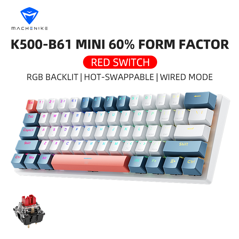 Keyboard Gaming Blue Switch - K500-B61 Machenike Mini Keybaord meccanico Fattore