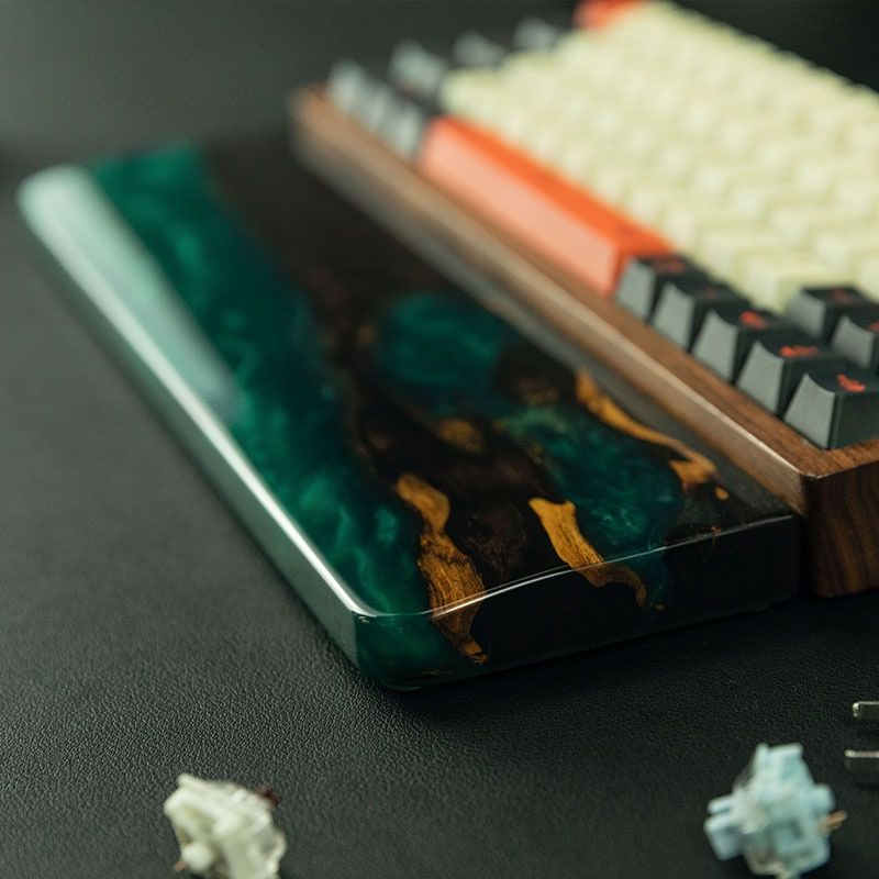 Wrist Rest Wood - Poggiapolsi per tastiera in resina di