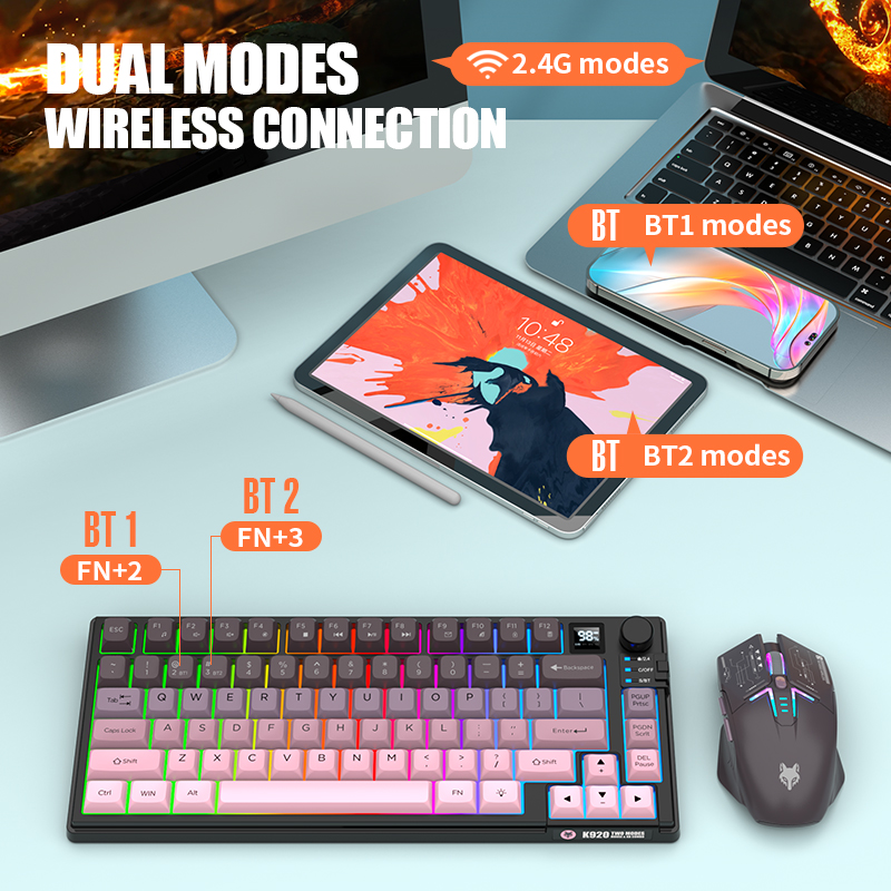 2.4G, tastiera e mouse da gami - Gaming Keyboard Bluetooth recensione e prezzo