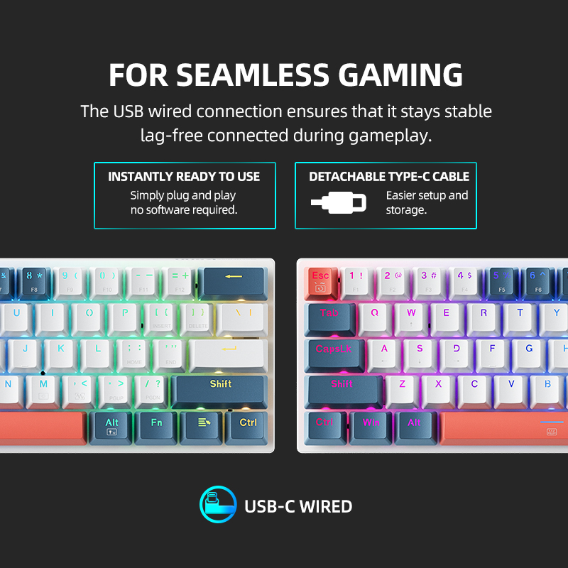 K500-B61 Machenike Mini Keybao - Keyboard Gaming Blue Switch recensione e prezzo