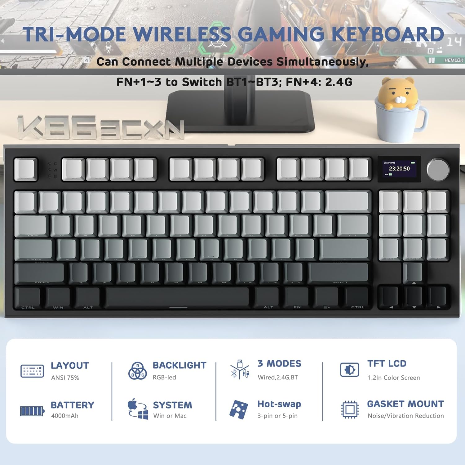 ATTACK SHARK K86 RGB Tastiera  - Gaming Keyboard Corsair recensione e prezzo